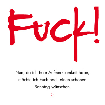 Soviel Zeit muss sein!