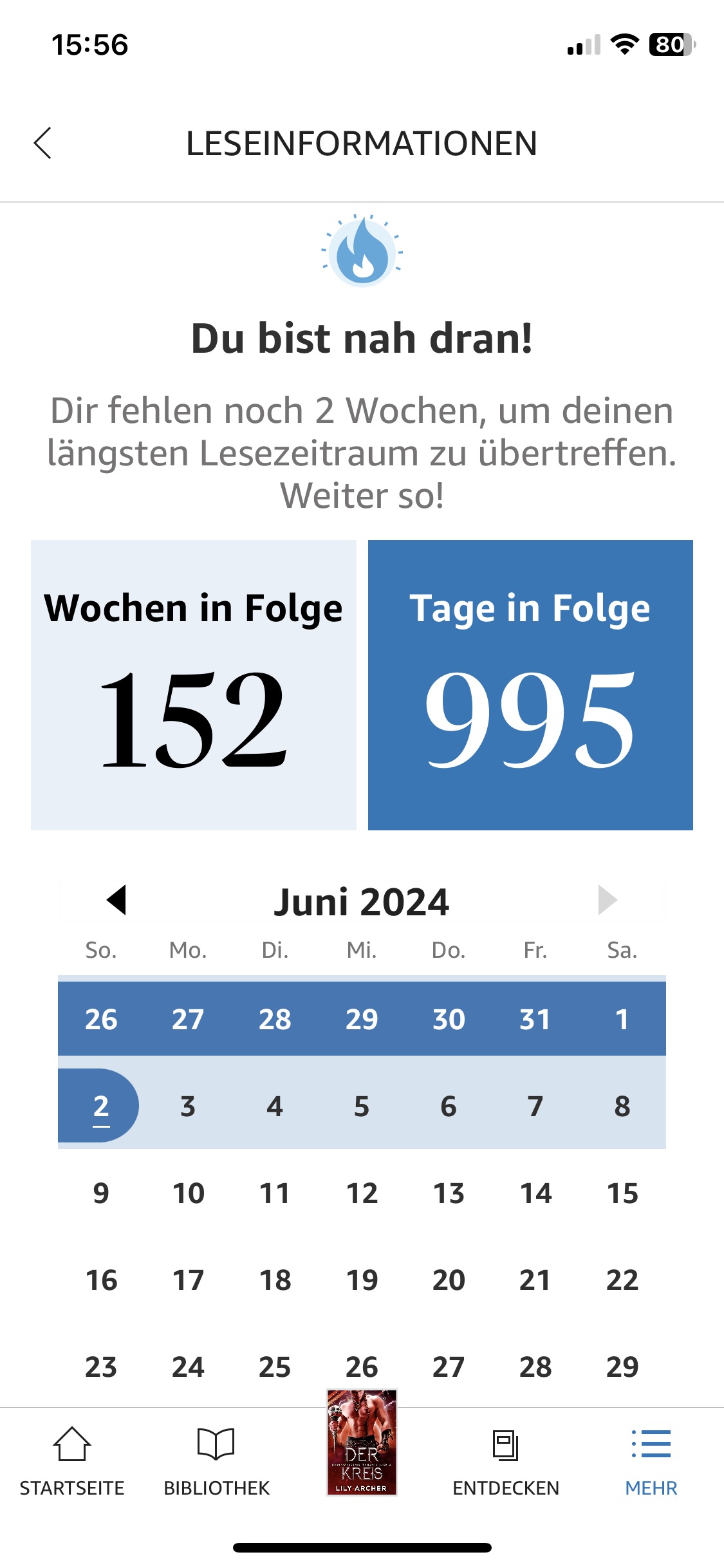 152 Wochen — 995 Tage