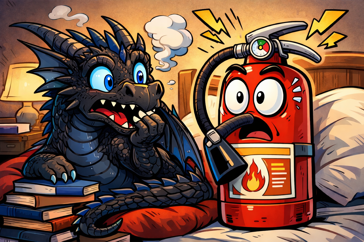 Fastenzeit, ein Feuerlöscher, ein manipulativer Drache und ich oder voll einen an der Klatsche!