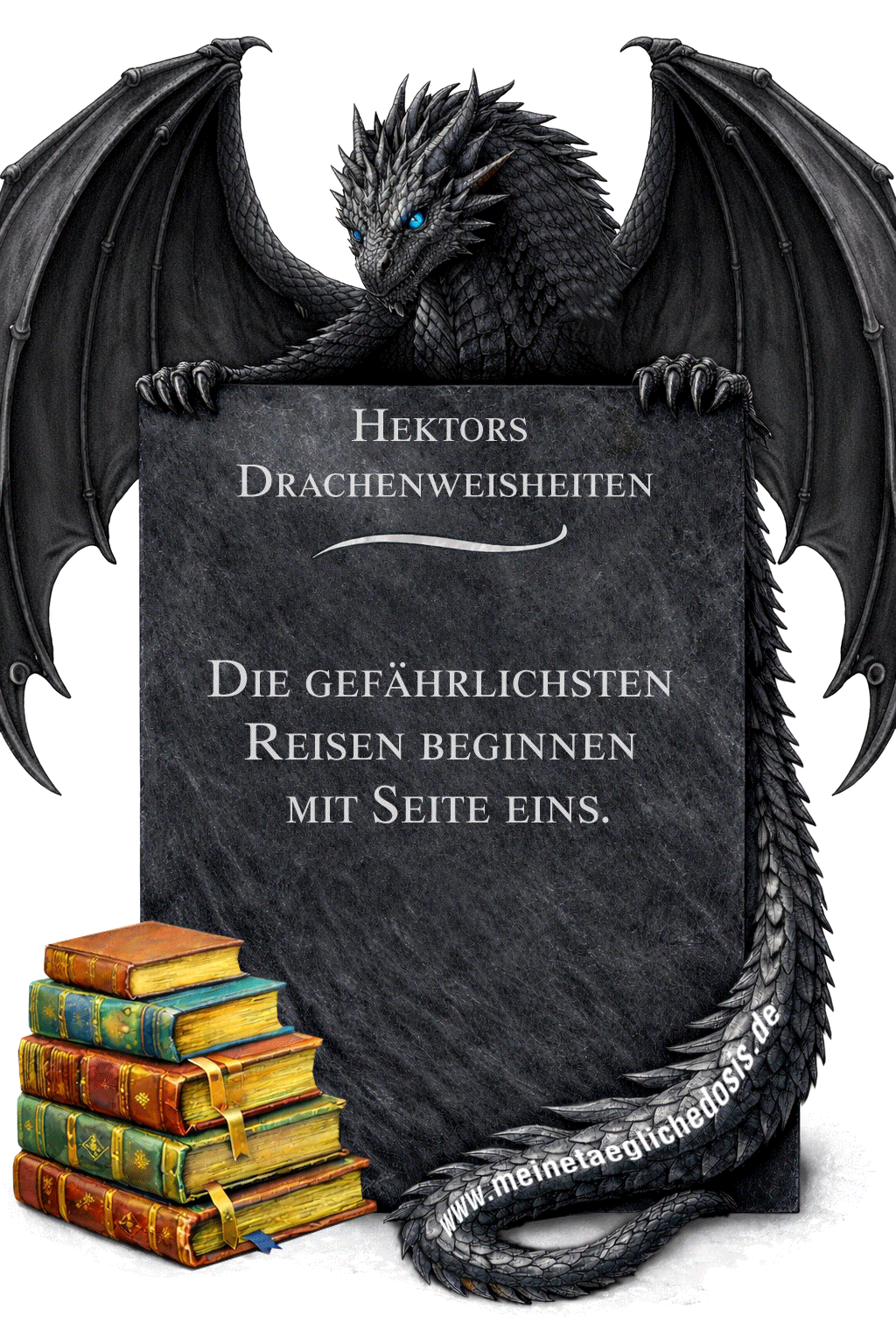 Hektor Bücherdrache Sprüche Bücher Meine tägliche Dosis