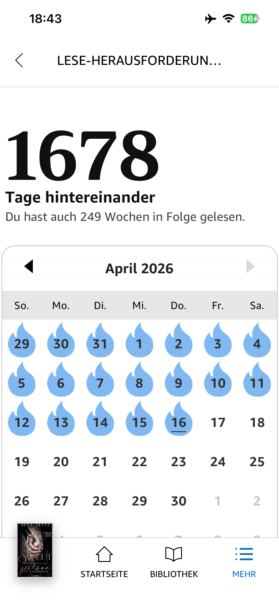 1678 Tage lesen Lesechallenge