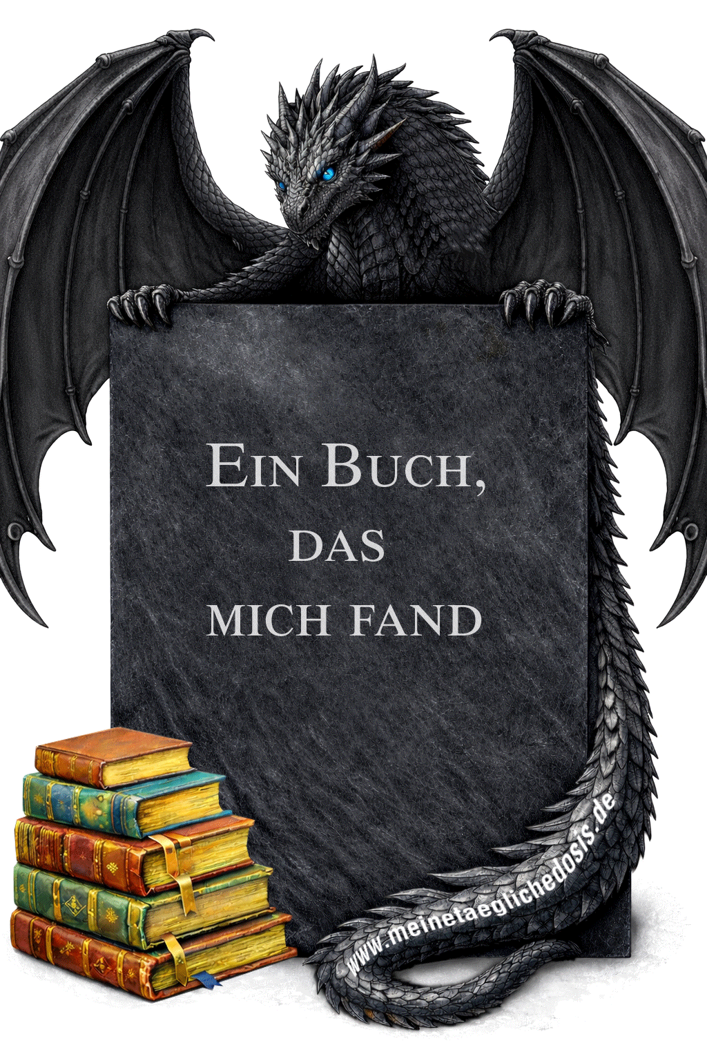 Ein Buch, das mich fand Hektor Bücherdrache Gelegenheitslyrik Gedicht Meine täglich Dosis