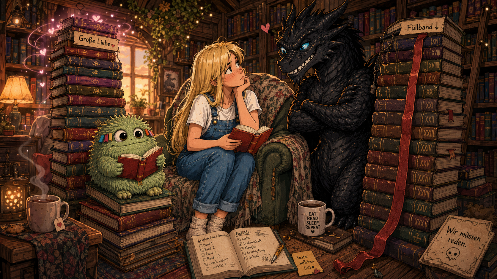 Reihenliebe und Lesemüdigkeit Ka Bücherdrache Hektor SUBsi-Lou