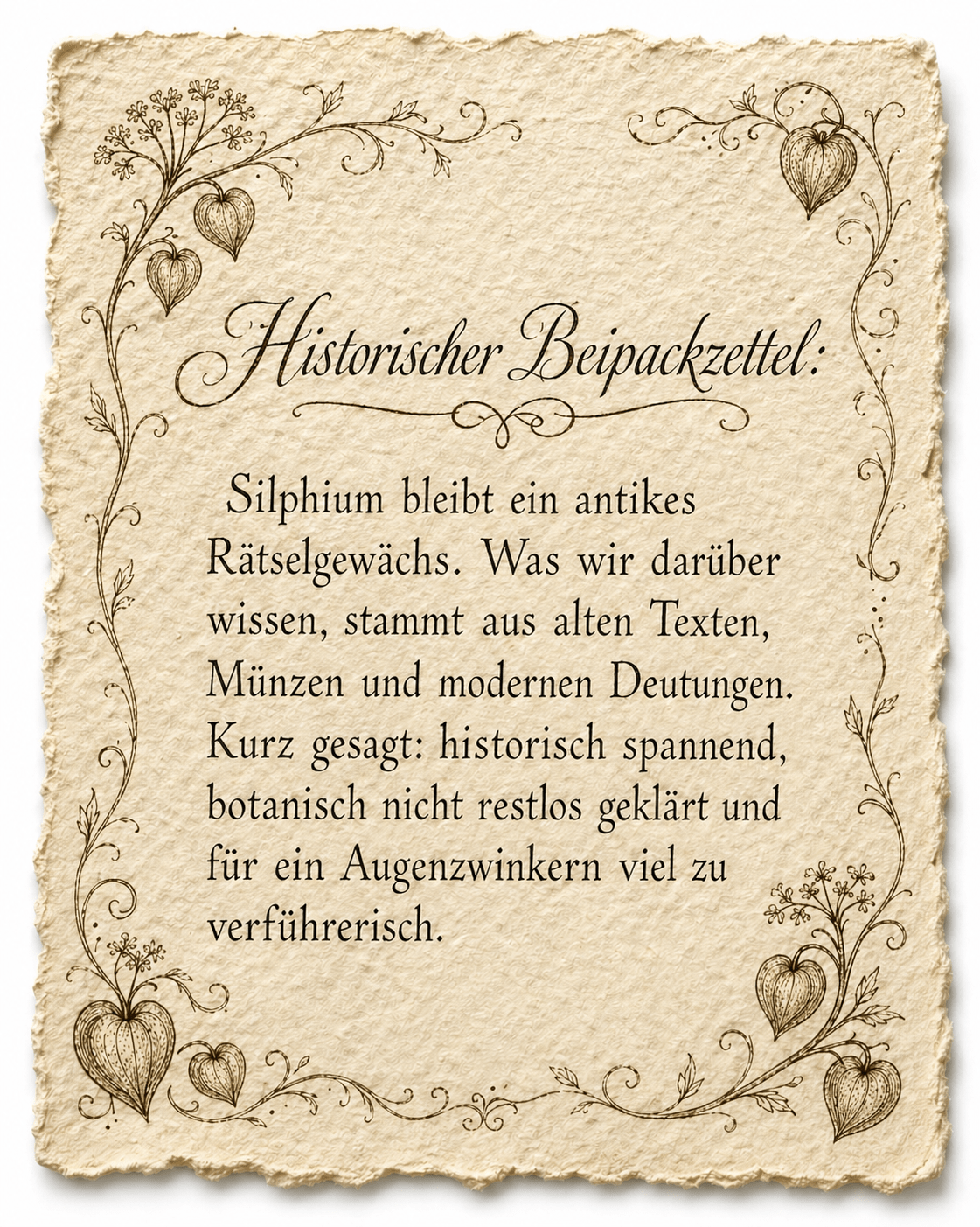 Silphium Beipackzettel