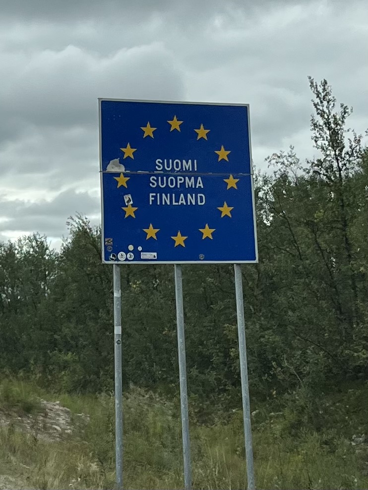 Grenztafel von Finnland