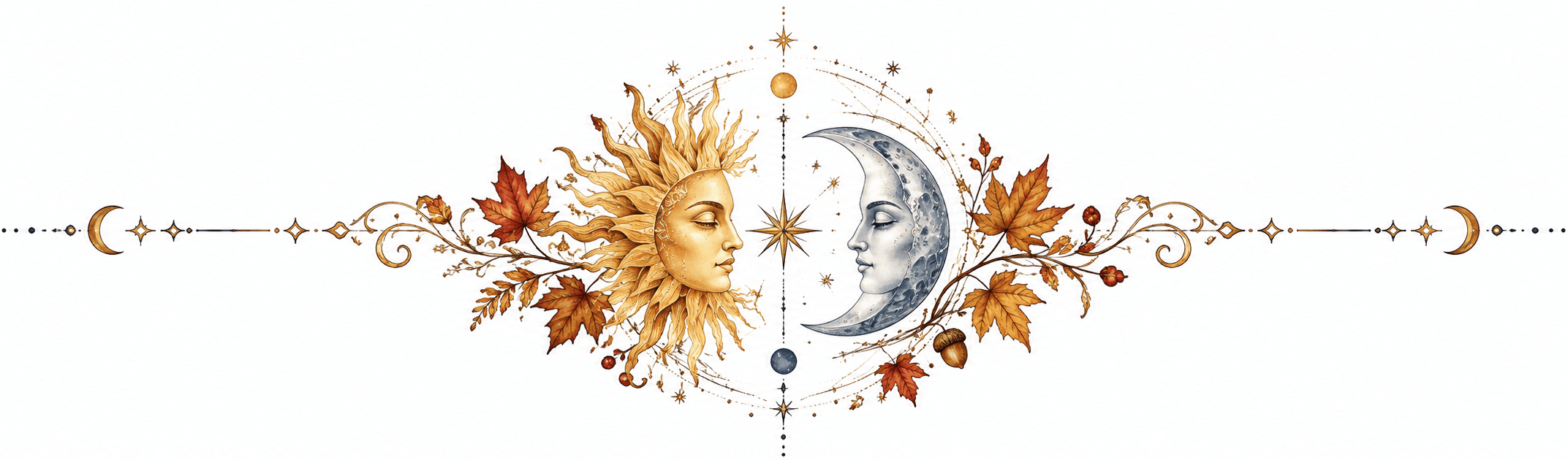 Banner Sonne und Mond Äquinoktium