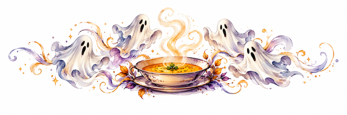 Zwischenbanner Geisterhafte Kürbissuppe im Zaubernebel