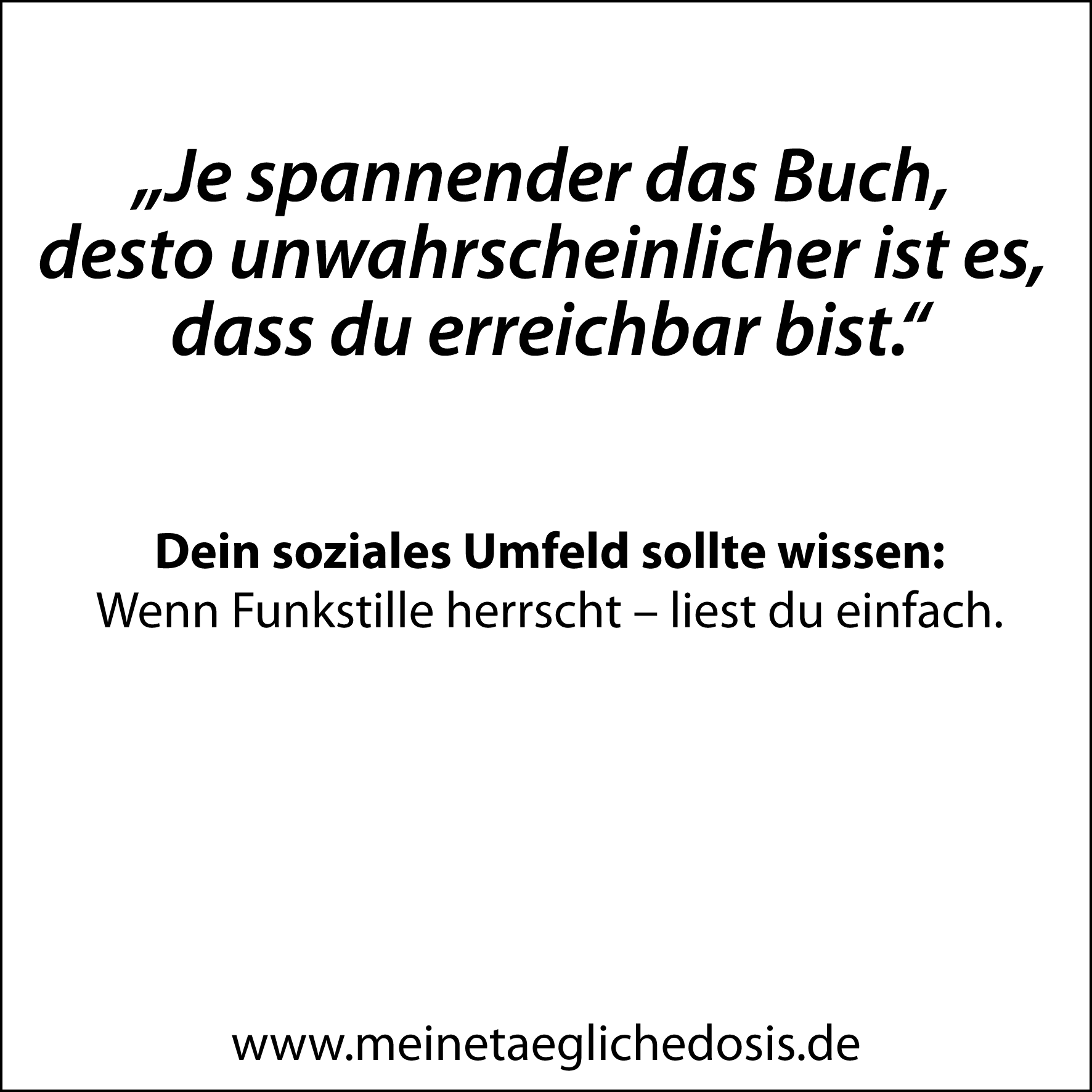 Spruch über das Gesetz des Leserückzugs